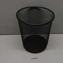 Zuvo Mesh Wastebasket Black Metal Wire Garbage Trash Can for Office Home Bedroom Height 10.1" Width 10", 4 Gallon (16 Quart) (1, Black)
