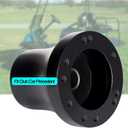 Golf Cart Steering Wheel Fit for EZGO RXV & TXT, Club Car DS, Club Car Precedent, Yamaha, Most Golf Cart (A Club Car Precedent Adapter - Black)