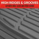 Motor Trend FlexTough Floor Mats for Cars, Gray Deep Dish All-Weather Mats, Waterproof Trim-To Fit Automotive Floor Mats for Trucks SUV, Universal Liner Car Accessories