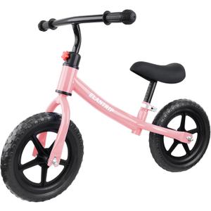 Elantrip Balance Bike, Lightweight Toddler Bike for 1-3 Year Old Boys, Birthday Gift Toys for 1-3 Year Old Boys and Girls, No Pedal Bikes for Kids with Adjustable Handlebar and seat (PINK)