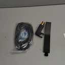 NearMoon Brass Hand Held Shower Head, Luxury High Pressure Shower Kit with Wall Connector and Hose Set, for Bathroom Showering System Contemporary Square Style (Matte Black)