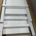 Sintuff 4 Tier Wooden Ladder Shelf White Ladder Shelf Bookshelf Wedding Treat Wall Gift Stand and Foldable Display Stand for Wedding Birthday Event Party Decor