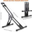 CHEPARK Bike Floor Stand Rack- Indoor Bike Stand for Garage/Home - Bike Storage Bicycle Parking Rack Fit 20-29 Mountain Road Bikes (2 Bike Rack)
