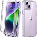 Diaclara Designed for iPhone 14 Case, Full Body Rugged Case with Built-in Touch Sensitive Anti-Scratch Screen Protector, with Camera Lens Protector for iPhone 14 6.1" (Clear)