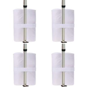 4Pcs/Pack Canopy Weights Sand Bags 30lbs/pc White Sandbags for Pop up Canopy Legs Tent Instant Outdoor Sun Shelter