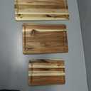 Acacia Wood Cutting Board Set with Juice Groove (3 Pieces), Organic Wooden Cutting Boards for kitchen, Butcher Block Cutting Board for Meat, Vegetable, Wooden Chopping Board 15x10, 12x8, 9x6 inch