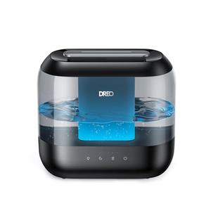 Dreo Humidifiers for Bedroom, 4L Top Fill for Large Room, 36H Runtime, 28 dB Quiet Supersized Cool Mist Air Humidifier for Baby Nursery, Plants, Indoor, Night Light, Easy to Clean & Fill, Black