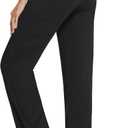 SPECIALMAGIC Women Yoga Sweatpants Pajama Wide Leg Cotton Drawstring Lounge Pants Leisure (Black, XXL)