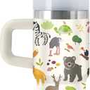 Animal Lovers Gifts for Daughter Women, 14 Oz Animal Tumbler with Handle & Straw, Thanksgiving Christmas Birthday Gift for Daughter Friend Teen Girl Sister Bestie, Animals Cup for Son, 1 PCS