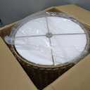 HLMRCHEN 5 Lights Boho Rattan Chandelier with Drum Woven Shade