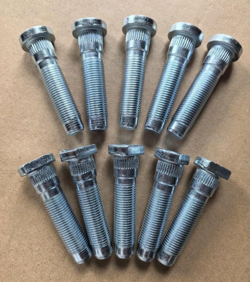 10PCS 1/2-20 Serrated Wheel Studs 610-561 13.9mm Knurl 0.55 in, 56.1mm UHL Length Replacement for 2011-2019 Ford Explorer Flex Taurus Edge, 2009-2016 Lincoln MKS, MKT MKX