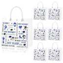 24 Pieces Clear Basketball Gift Bag with Handles Plastic Basketball Goodies Bags 8 x 8 x 3.1inch PVC Sport Theme Party Favor Bags for Team Game Birthday Decorations Holiday Sports Team Gifts