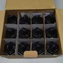 Mini Moroccan Lanterns with Flicker LED Candles Set of 12, Black Vintage Decorative Hanging Lanterns for Ramadan Decorations, Christmas, Halloween, Wedding Decor, Party, Table Centerpiece