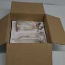 Glass Hurricane Candle Holder Decorative Gold Candle Lantern, Pillar Candlestick Holders Set of 2, Hanging Metal Holder Modern Table Centerpieces, Antique Brass