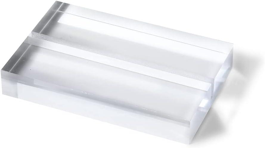 UNIQOOO 2" Clear Acrylic Stand | 10 Pack 2.8mm Slot Wedding Sign Holders, Perfect for Wedding, Table Number, Exhibition, Office, Restaurant, Business