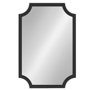 Hamilton Hills Wall Mirror with Gold Metal Frame, Wavy Solid Horizontal or Vertical Vanity Mirror (24" x 36", Black)