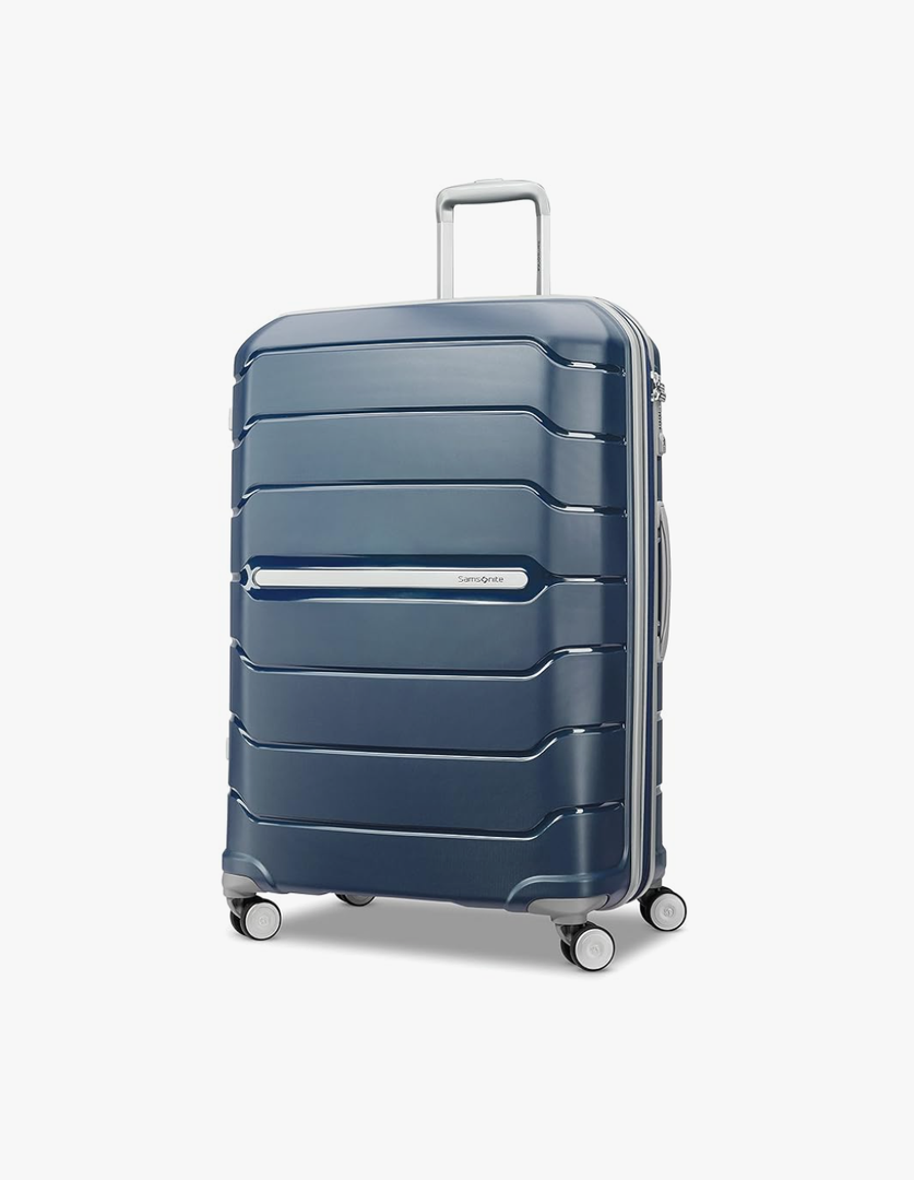 Samsonite Freeform 28-Inch Large Luggage with Dual 360° Spinner Wheels - Checked Suitcase - TSA Lock, Airline-Approved - Lightweight Durable Polypropylene Expandable Hardshell - Navy