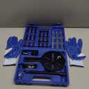 21 in1 Bearing Puller, Bearing Puller Set, Inner Hole Three-Jaw Puller, with Curved Hook and Red Steel Collet Multifunctional Bearing Removal Tool, with Heavy Duty Portable Storage Case Blue