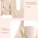 Slimers Backless Shapewear Tummy Control: Low Back Plunge Shapewear Bodysuit - Slimming Built-In Bra Full Body shaper Woman (Beige, L)