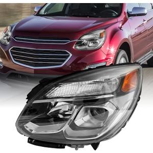 Headlight Assembly Compatible with 2016 2017 Chevy Chevrolet Equinox Halogen Headlamp Replacement 84009752 23342703 GM2502424 Head Light (Driver Left Side)