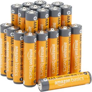 Amazon Basics 20-Count Long-Lasting AAA Alkaline Batteries, 1.5V, 10-Year Leak-Proof Shelf Life for Remote Controls, Flashlights EXP: 01-2031