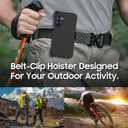 Designed for Samsung Galaxy A16 5G Case with Built-in Screen Protector, Belt Clip Holster, Heavy Duty Shockproof Drop Protection Military Grade Cover with Kickstand (Black)