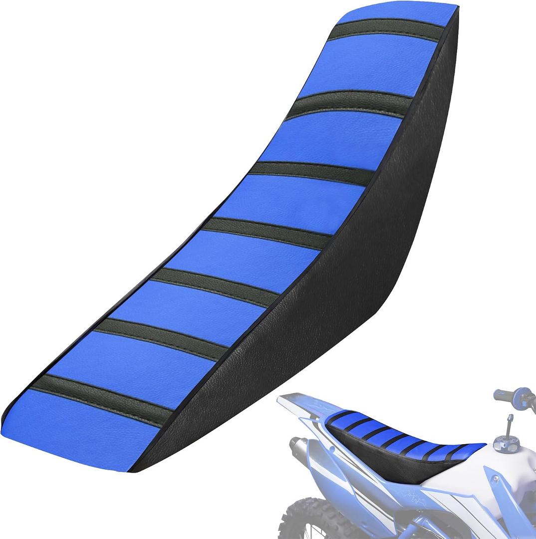 JFG RACING Dirt Bike Seat Cover,Universal Soft Rubber Cushion Covers for E Dirt Pit Bike Ebike Motocross Motorcycle Enduro YZ PW TTR 50 80 125 230 250 250 450-Blue