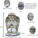 Sharita Praying Angels Figurine,Solar Garden Angel Statues, Waterproof Kneeling Angel Sculpture, Outdoor Decor Ornament for Patio Lawn Yard Balcony, Garden Gift