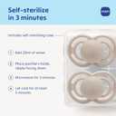 MAM Perfect Baby Pacifier 16+ Months, Extra Thin Nipple, Developed with Orthodontists, Clinically Proven, Glows in The Dark, BPA-Free Silicone, Pack of 2, Made in Europe