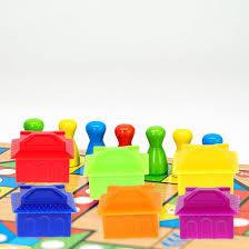 Wakauto 120 PCS Color Plastic Game Piece, Replacement Pieces,Plastic Hotels Houses Markers Board Games Piece Supplement Accessories for Board Game Party