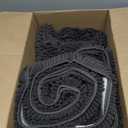 OLANLY Toilet Rugs U-Shaped 20x20, Extra Soft Absorbent Chenille Contour Bathroom Rugs for Toilet, Dry Quickly, Machine Washable, Non-Slip Bath Mat, Dark Grey