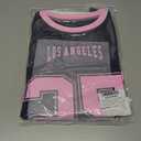 Girls 2 Piece Summer Outfits Graphic Letter Print Jersey Shirt and Biker Shorts Set Navy Blue Pink 11-12 Years (Blue)