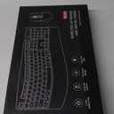 Wireless Keyboard and Mouse Combo, 2.4G Full Size Wave Keys Ergonomic Keyboard with Wrist Rest and 3-Level DPI Adjustable Wireless Ergonomic Mouse for Windows, Mac OS Desktop/Laptop/PC(Black)