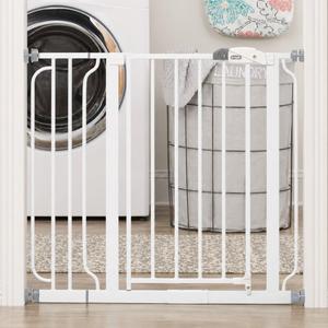Regalo Easy Step 38.5-Inch Extra Wide Baby Gate, Includes 6-Inch Extension Kit, 4 Pack Pressure Mount Kit and 4 Pack Wall Mount Kit