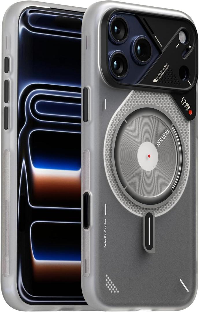 Aulumu A17 iPhone 17 Pro Max Magnetic Thermal Case | CoolHyper | with Camera Control | IMD Technology | Compatible with Magsafe | Touch Translucent White