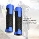 2 x 7/8" 22mm Rubber Handle Grips Motorcycle Fits for Suzuki GSXR 125 150 600 750 1000 Non Slip Handlebar Grips for Yamaha YZF 600R R1 98-19 R3 15-19 R6 99-19 R125 08-19 R6S 06-09 R25 14-19(Blue)