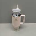 STANLEY Quencher H2.0 Tumbler with Handle and Straw 40 oz Flowstate 3-Position Lid Cup Holder Compatible for Travel Insulated Stainless Steel Cup BPA-Free Rose Quartz 2.0