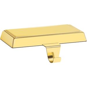 Fowecelt Christmas Stocking Holders Metal Fireplace Stocking Hooks Stocking Holder Base Weighted Stocking Hooks - Floor Mantle Christmas Holiday Party Decorations Golden