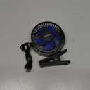 Gaiatop Portable Clip on Fan Battery Operated, Small Powerful 3 Speed Quiet 360 Rotate, USB Rechargeable Mini Personal Cooling Fan for Desk Table Home Office Stroller Camping Women Gifts Black Blue