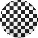 Black White Round Placemats Set of 4,Black Buffalo Plaid Round Table Mats 15 inch,Non-Slip Washable Farmhouse Check Placemats for Kitchen Dining Table Holiday Party Wedding Decoration