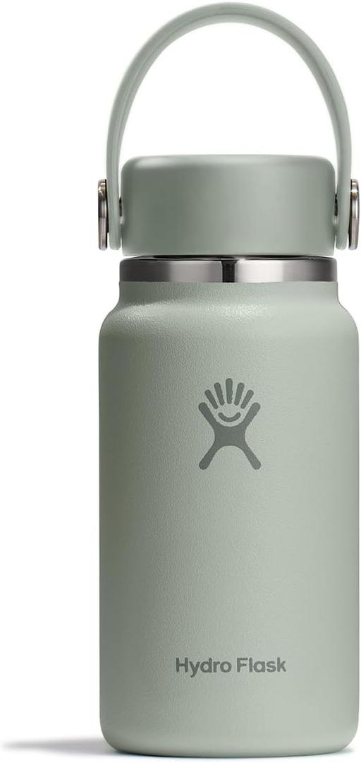 Hydro Flask Micro Bottle - Insulated Mini Leak Proof Flask for Purse or Pocket in 6.7 Oz Agave Green