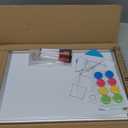 Double-Sided Magnetic Whiteboard, 18" x 12" Dry Erase Board Aluminum Frame for Wall, White Board Marker Board for Kitchen, Memo, School, Home, Office