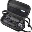 Skyreat Osmo Pocket 3 Case, Portable PU Storage Protective Bag for DJI Osmo Pocket 3 Creator Combo Accessories (Black)