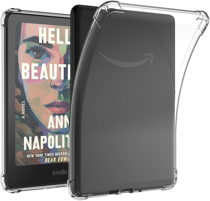 Tablet Clear Flexible Case for Amazon Kindle Paperwhite 12th Generation(2024 Release),Ultra Slim TPU Soft Transparent Cover for Kindle Paperwhite Gen 12th(for Kindle Paperwhite 12th 7" 2024)