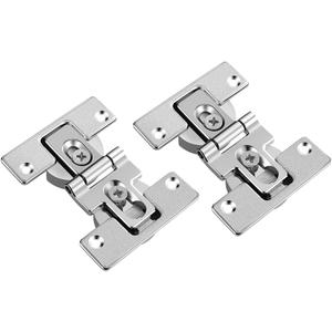 2pcs Inner Opening Folding Door Hinge 180 Degree Flat Hinge Wardrobe Folding Door Sliding Door Double Cup Folding Hinge Concealed Folding Door Sliding