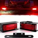 Konrali Submersible Rectangle Led Trailer Tail Lights Stop Turn Tail License Brake Running Lamps w/Steel Mounting Boxes and License Plate Bracket Guard Cover for Under 80" Trailer Boat Truck IP68 12V