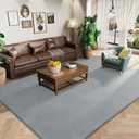 Amearea Large Modern Area Rugs for Bedroom Living Room, 5x8 Feet Grey Thickened Memory Foam Rug, Fluffy Indoor Washable Rugs Non Slip Minimalist Carpet for Boys Girls Dorm Nursery Room Decor