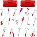 17PCS 1:12 Miniature Doll House Tools Metal Home Repair Tools Set Multifunctional Tiny Tool for Party Dollhouse Decoration Accessories Mini Yard Supplies Creative Pretend Toy
