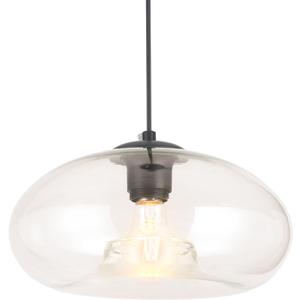 Vintage Glass Pendant Lights Kitchen Island with Handblown Shade,Adjustable Hanging Light Fixtures for Kitchen Island, Dining Room, Hallway - 11 Inch (Clear)