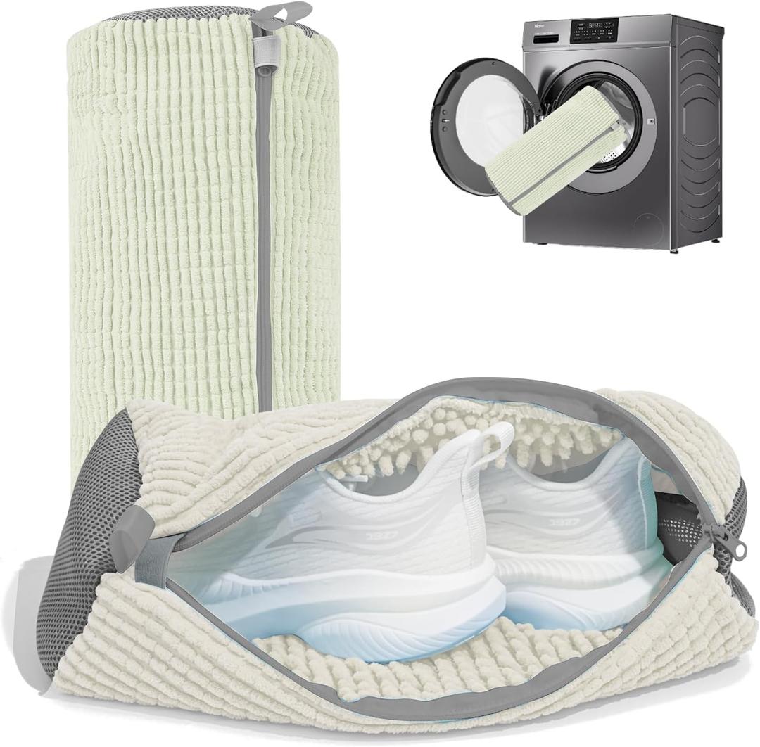 Shoe Washing Machine Bag: Laundry Shoe Bag for Washer and Dryer - 2pc Reusable Shoe Cleaning Bag for Sneaker Tennis Shoes Unstain Cleaner Kit(2 Pcs)
